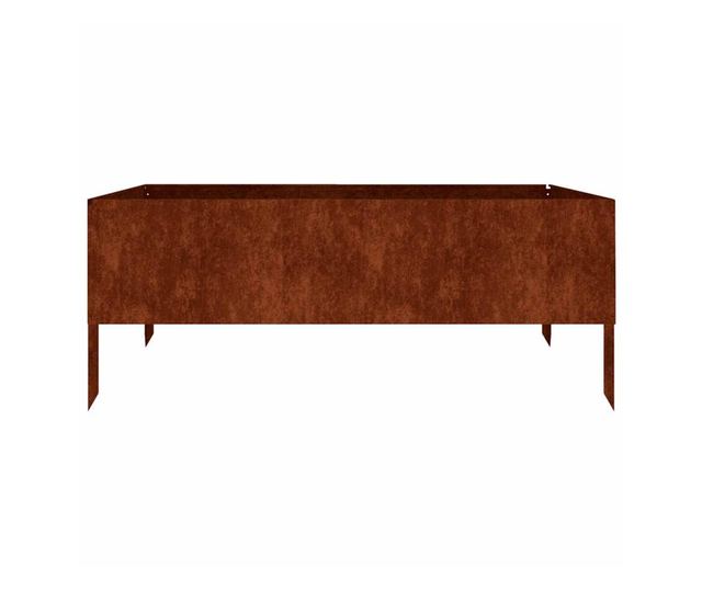 Повдигната градинска леха, 100x100x41 см, Кортенова стомана