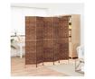 5-панелен преграда за стая кафяв 205x180 см водна хиацинт thumbnail 1