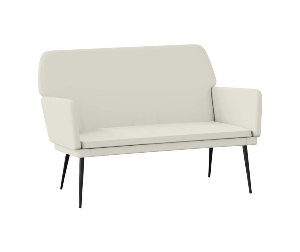 Пейка, кремава, 108x79x79 см, кадифе - 2