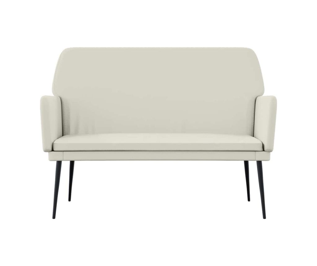 Пейка, кремава, 108x79x79 см, кадифе - 3