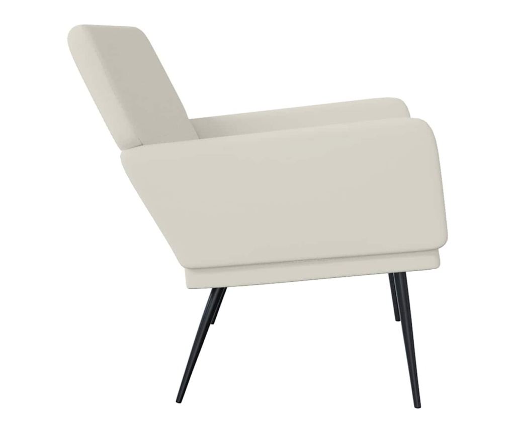 Пейка, кремава, 108x79x79 см, кадифе - 4