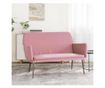 Пейка, розова, 108x79x79 см, кадифе thumbnail 1