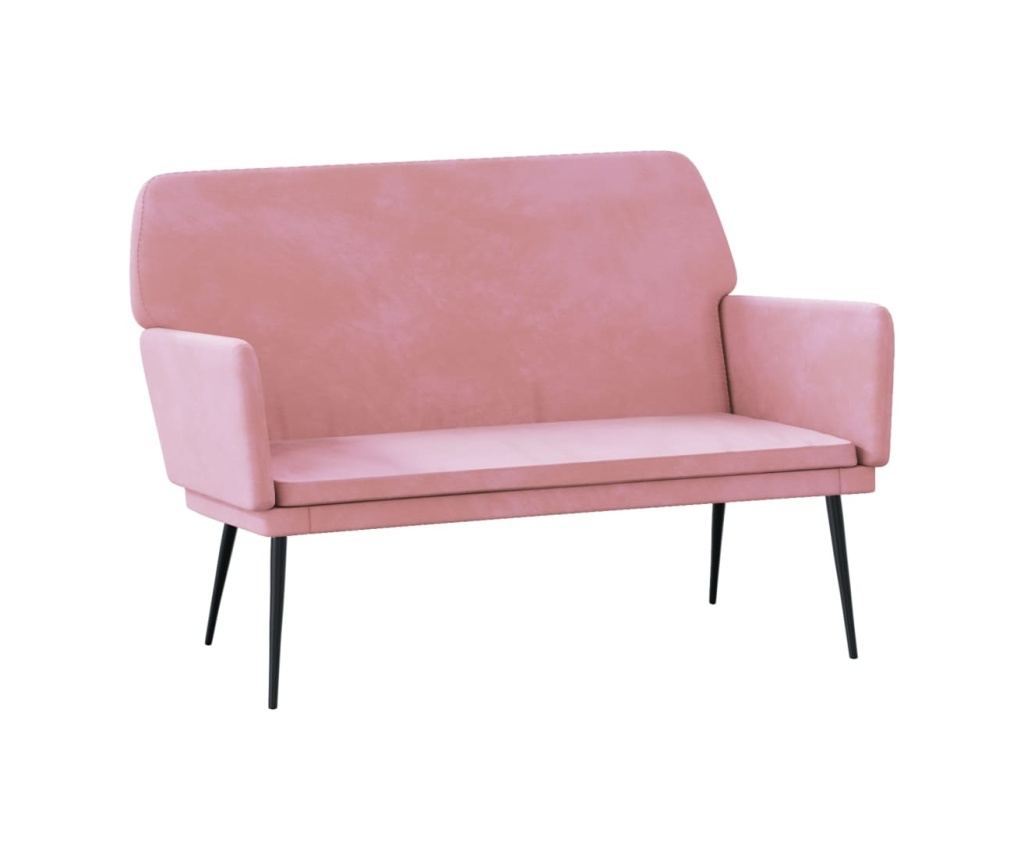 Пейка, розова, 108x79x79 см, кадифе - 2