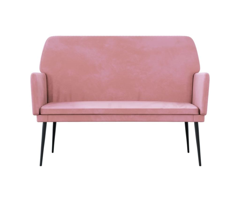 Пейка, розова, 108x79x79 см, кадифе - 3