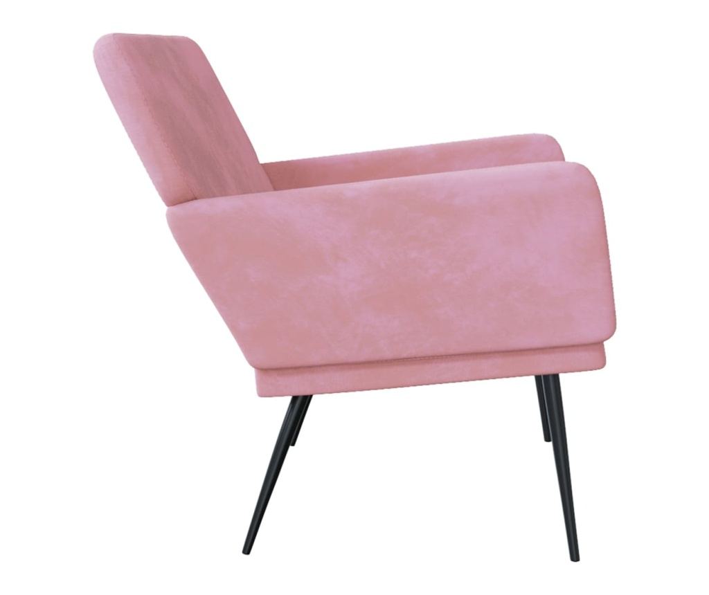 Пейка, розова, 108x79x79 см, кадифе - 4