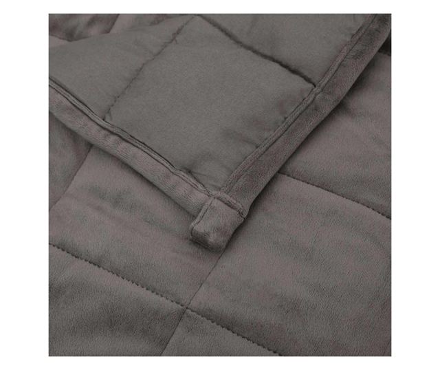 Терапевтично одеяло, сиво, 235x290 см, 11 кг, текстил