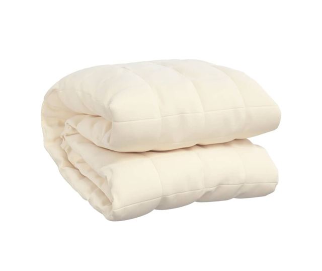 Терапевтично одеяло, светло кремаво, 235x290 см, 15 кг, текстил