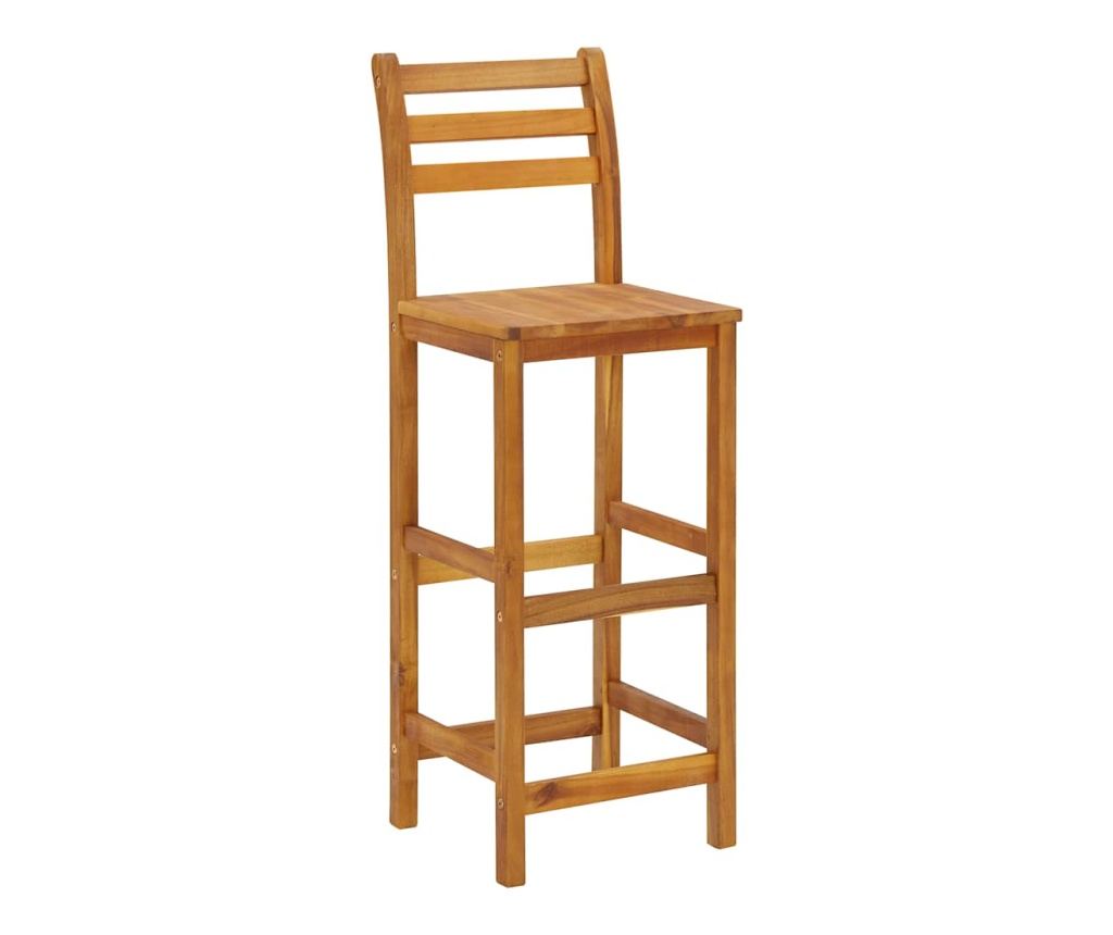 Градински комплект мебели, 5 части, масивна акациева дървесина - 6