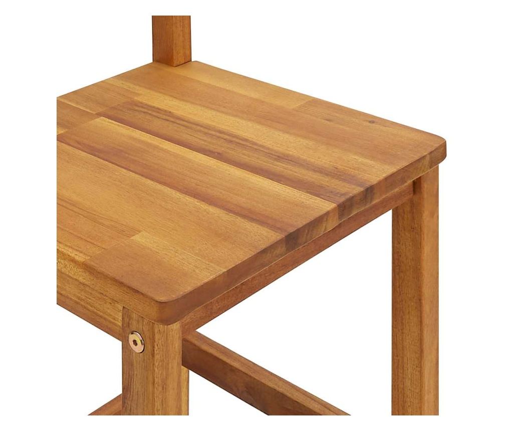 Градински комплект мебели, 5 части, масивна акациева дървесина - 9