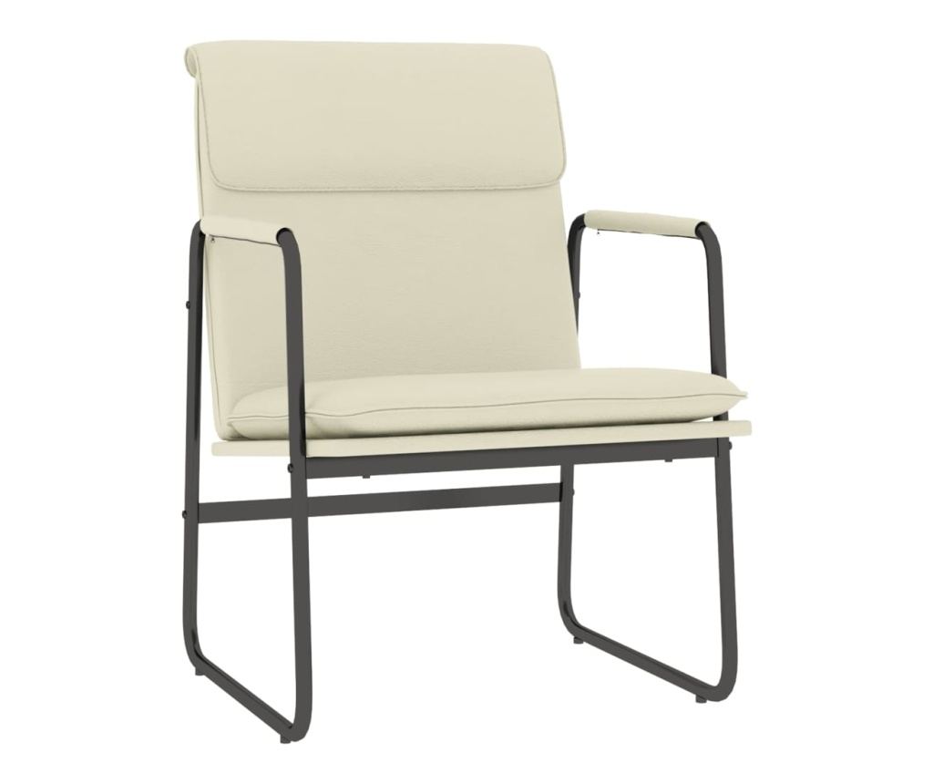 Реклайнер, кремав, 55x64x80 см, еко кожа - 2