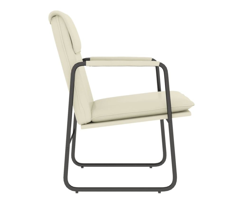 Реклайнер, кремав, 55x64x80 см, еко кожа - 4