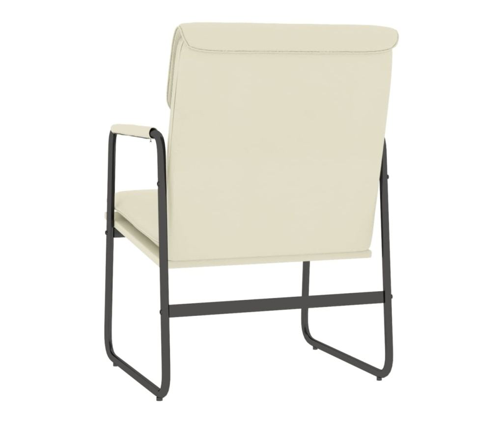 Реклайнер, кремав, 55x64x80 см, еко кожа - 5