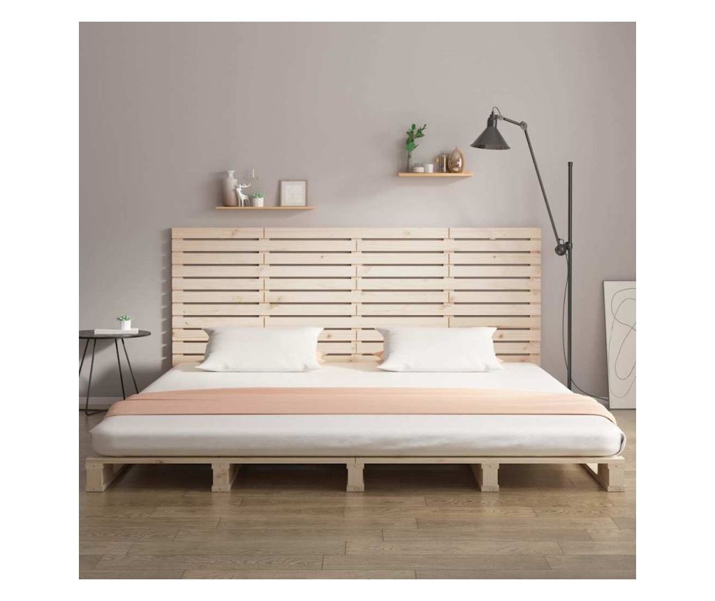 Табла за легло, 186x3x91.5 см, Масивна борова дървесина - 3