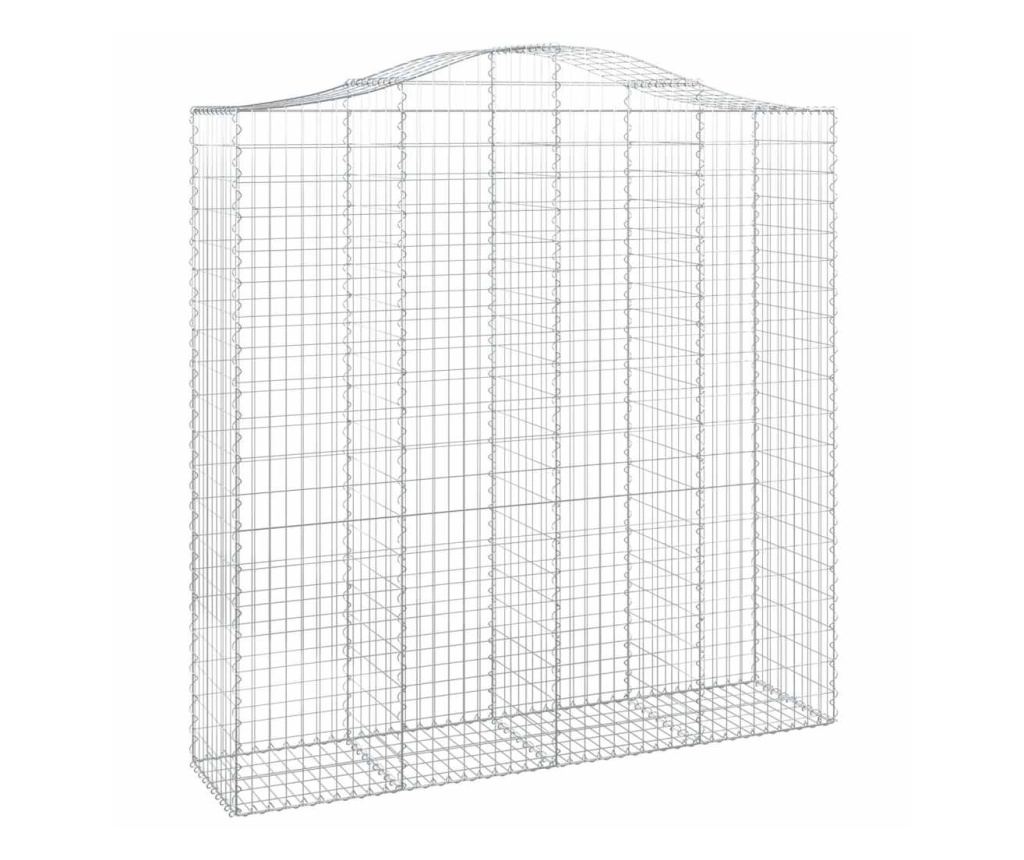 Извити Габиони, 8 бр. 200x50x200/220 см, Поцинковано Желязо - 3