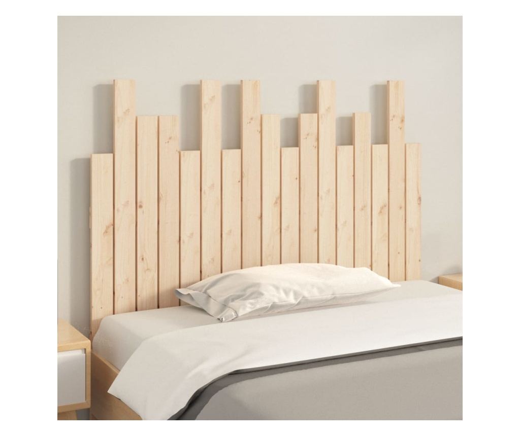 Табла за легло, 108x3x80 см, Масивна борова дървесина - 3
