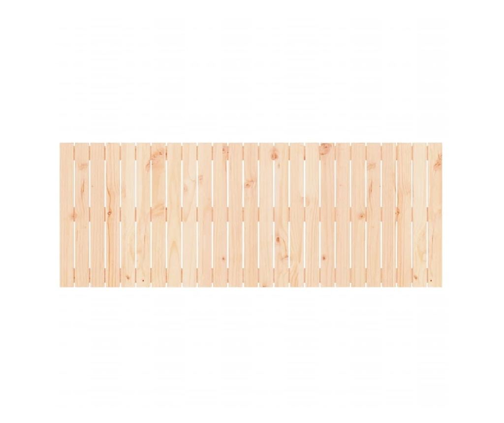 Стенна табла за легло, 159.5x3x60 см, Масивна борова дървесина - 4