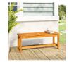 Градинска пейка, 110x35x45 см, масивна дървесина акация thumbnail 1