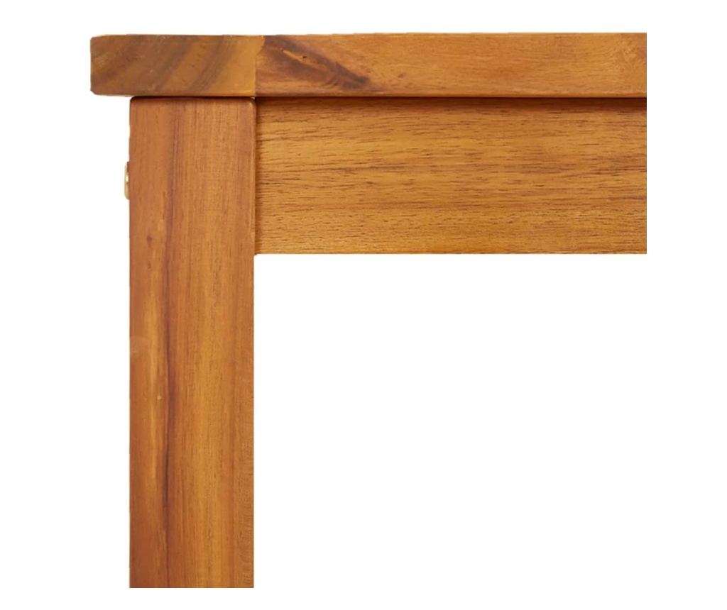 Градинска пейка 80x35x45 см, масивна дървесина акация - 6