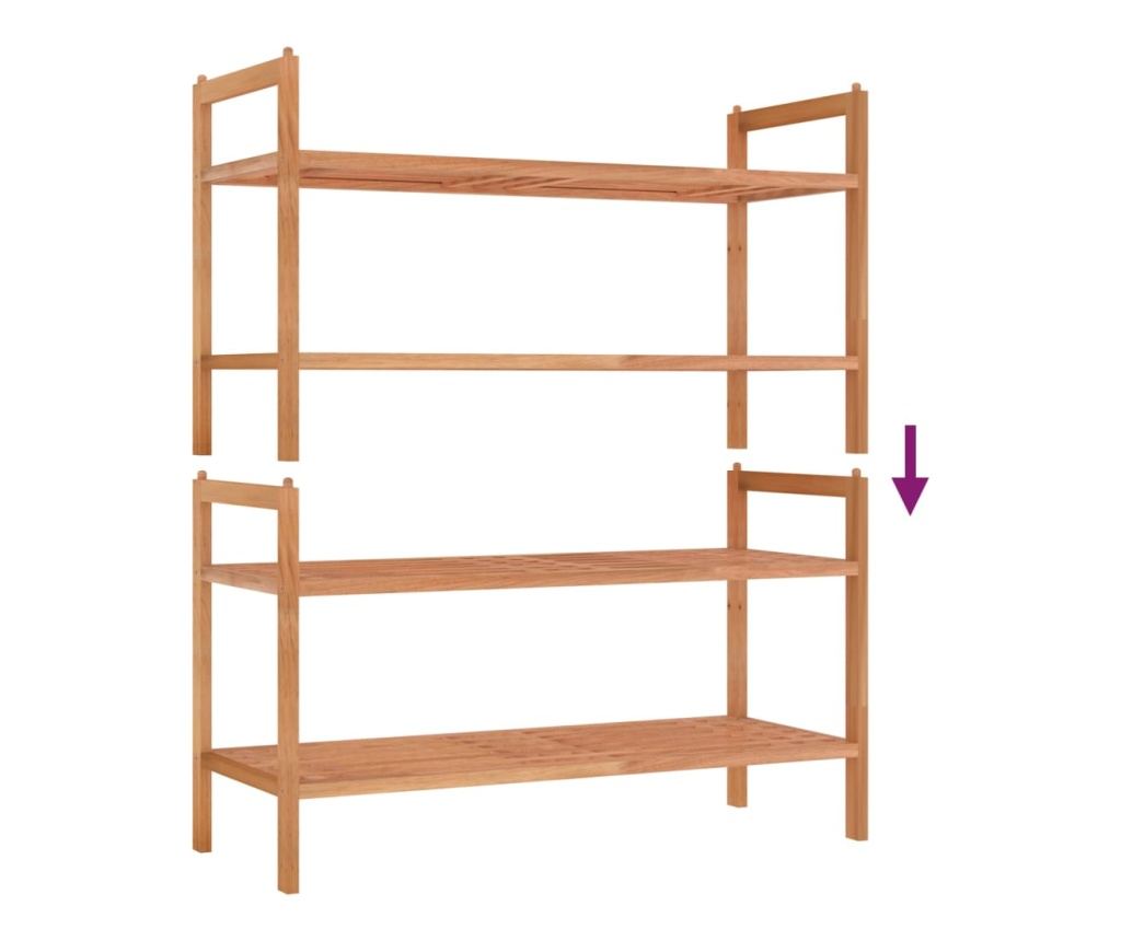 Поставки за обувки, 2 бр., 69x27x41 см, Масивно дърво орех - 5