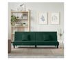 Разтегателен диван, тъмнозелен, кадифе thumbnail 1