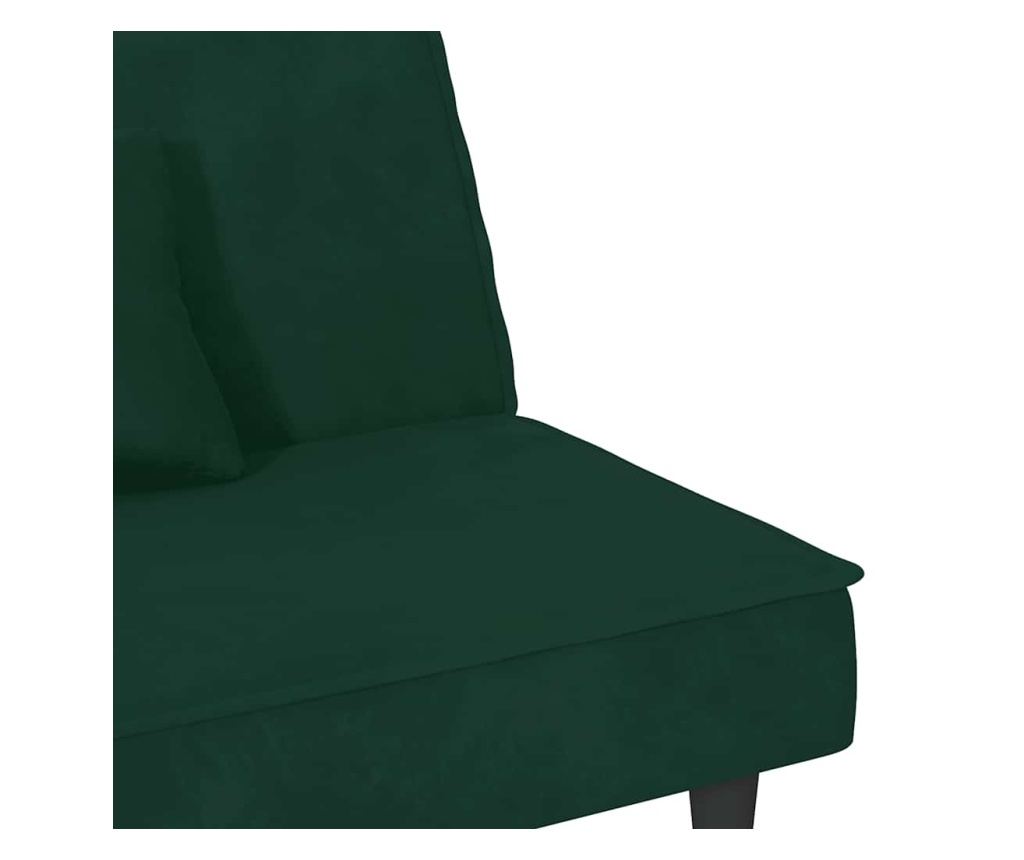 Разтегателен диван, тъмнозелен, кадифе - 10