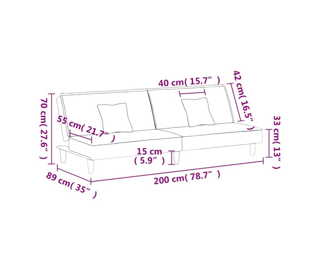 Разтегателен диван, тъмнозелен, кадифе - 12
