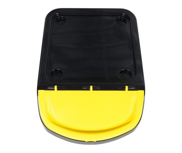 Сгъваеми контейнери с капаци, 3 бр., Черен, 120 л, PP