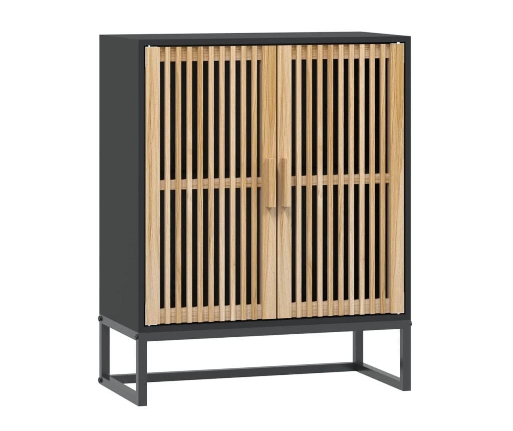 Servantă, negru, 60x30x75 cm, lemn prelucrat - 2