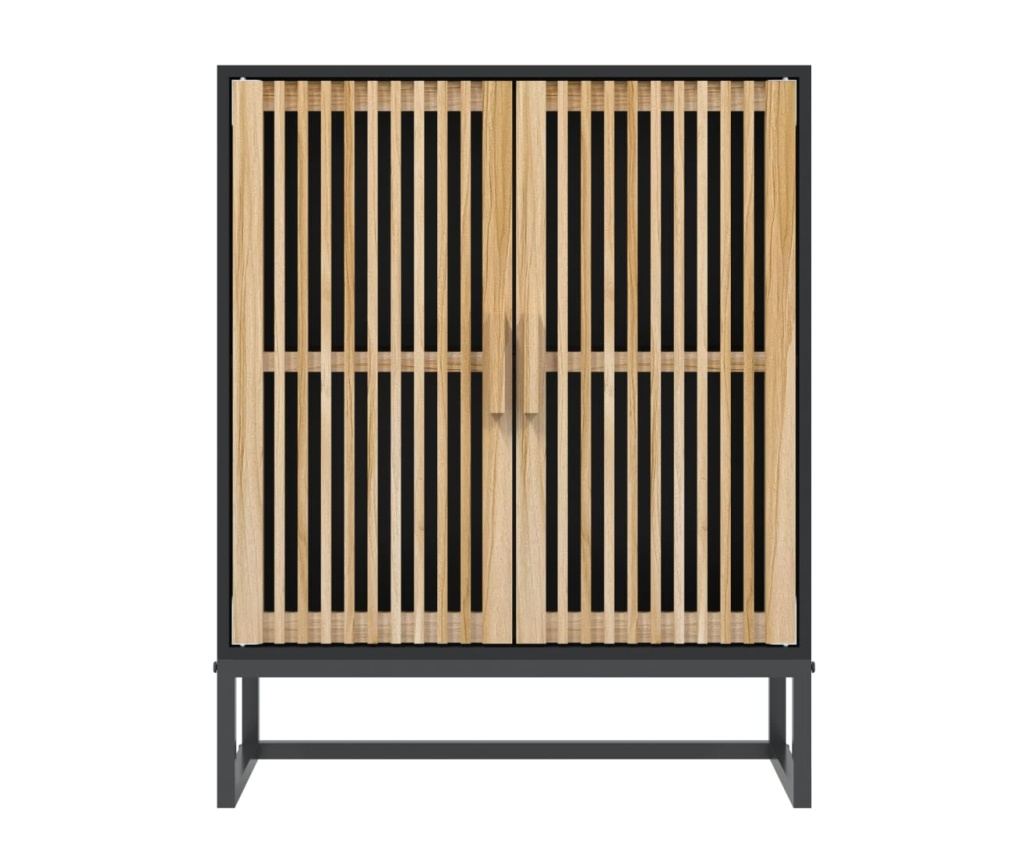 Servantă, negru, 60x30x75 cm, lemn prelucrat - 4