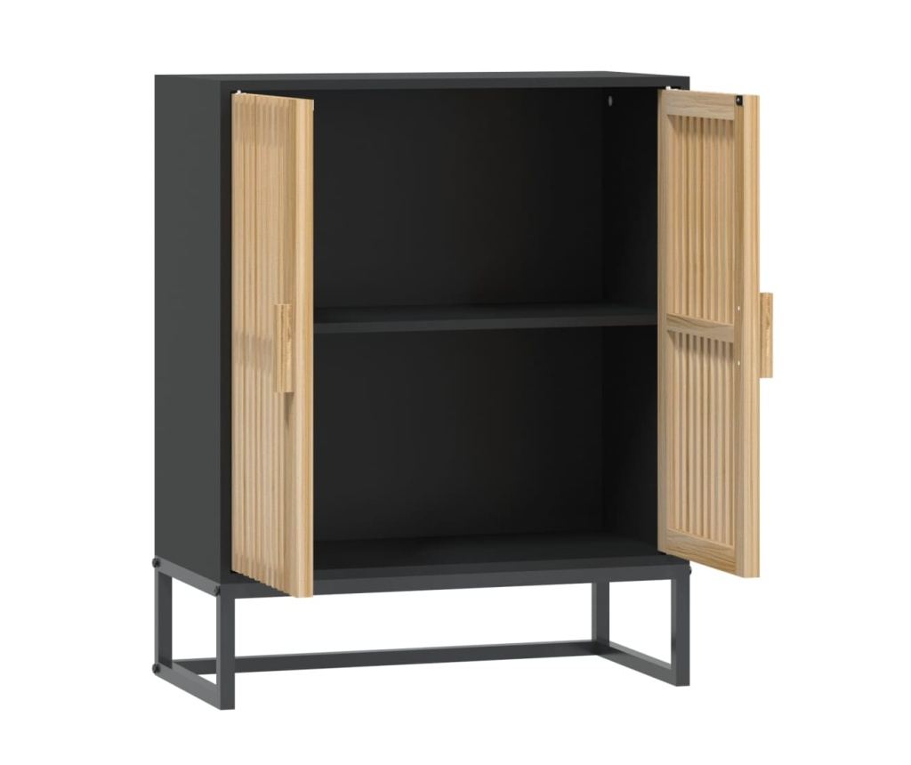 Servantă, negru, 60x30x75 cm, lemn prelucrat - 6