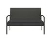Градинска пейка с възглавница, черна, 105 см, полиратан
