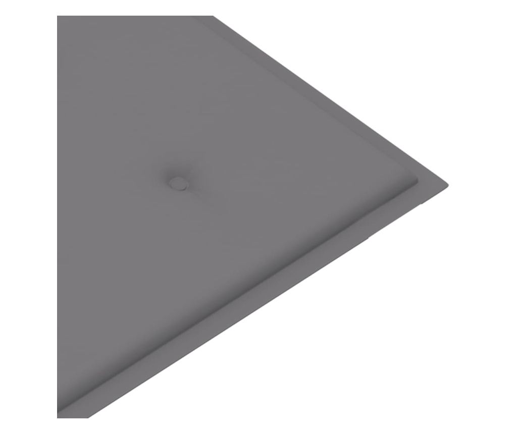 Градинска възглавница за пейка, сива, 100x50x3 см - 4