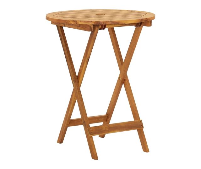 Сгъваем комплект за бистро, 3 части, масивно акациево дърво