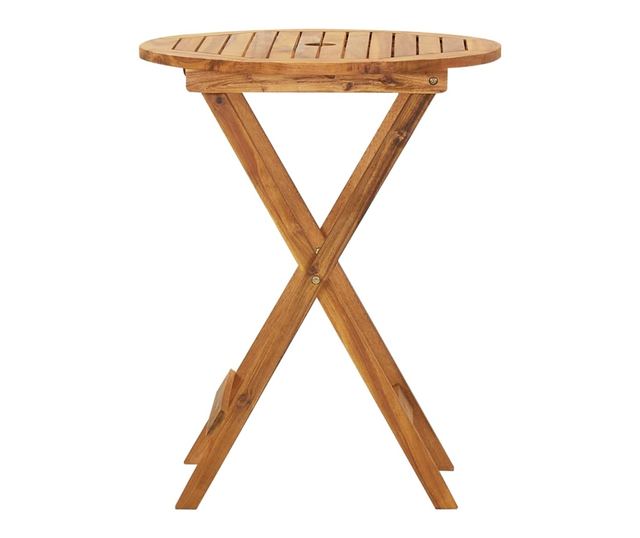 Сгъваем комплект за бистро, 3 части, масивно акациево дърво