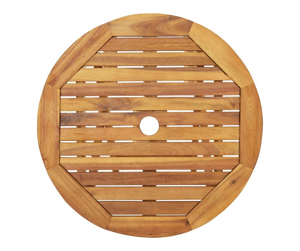 Skládací bistro set, 3 kusy, masivní akáciové dřevo - 5