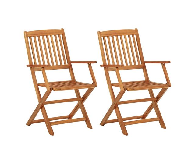 Сгъваем комплект за бистро, 3 части, масивно акациево дърво