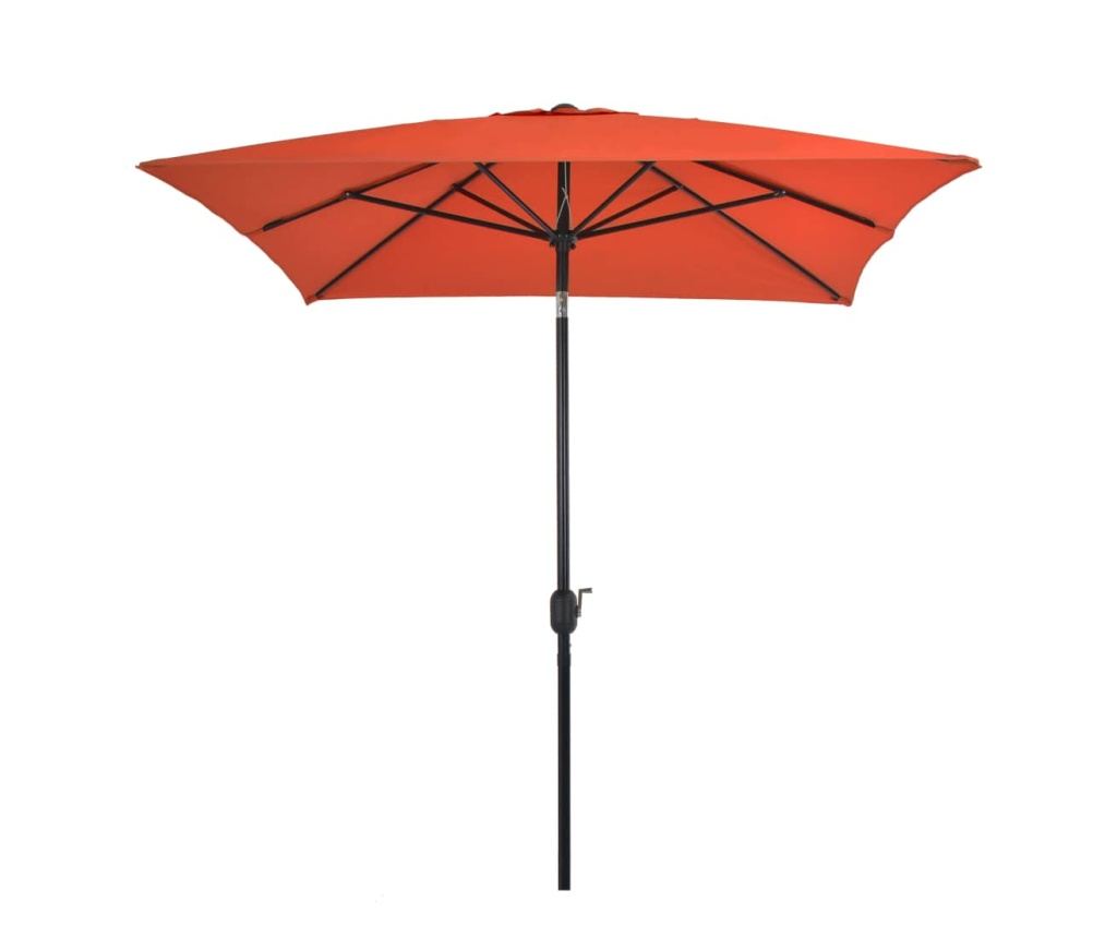 Външен чадър за слънце, метална основа, тухлено червено, 300x200 см - 2