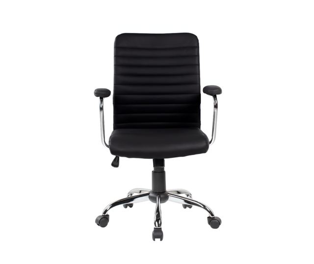 BRONX Офис стол, Еко кожа, Черен, TILT Механизъм