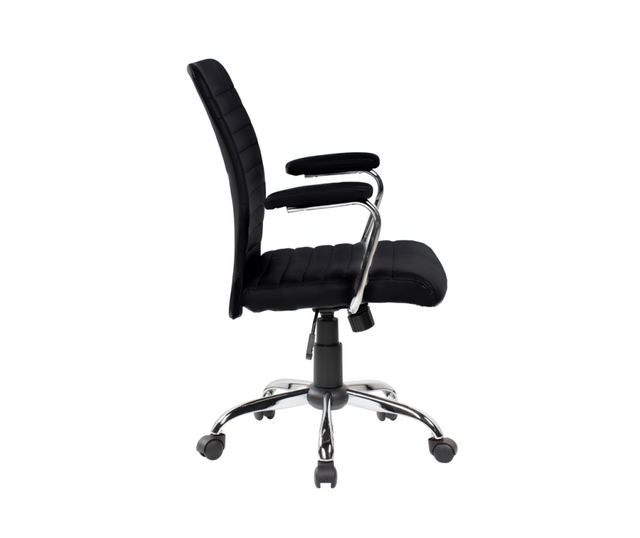 BRONX Офис стол, Еко кожа, Черен, TILT Механизъм