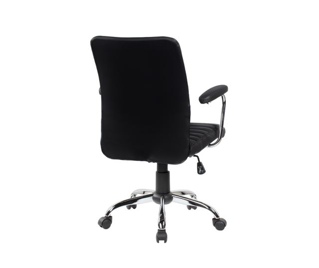 BRONX Офис стол, Еко кожа, Черен, TILT Механизъм