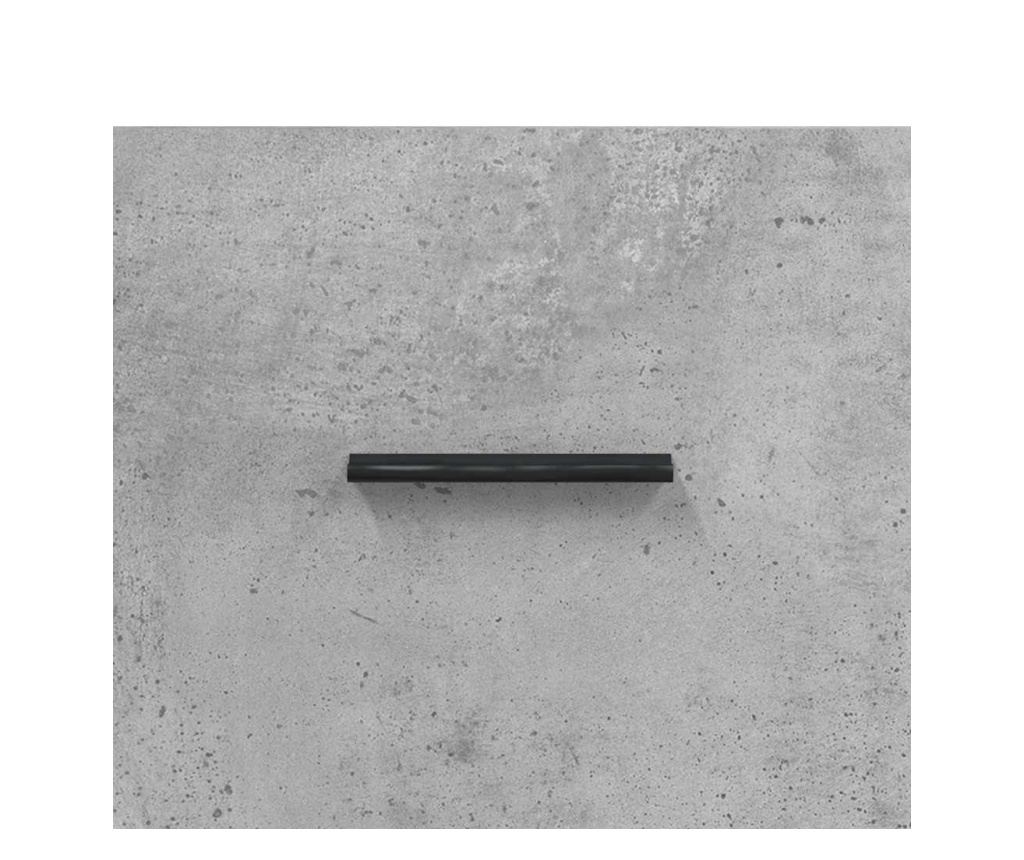 Ogledalo, siva boja betona, 69,5x34x90 cm, konstruirano drvo - 9