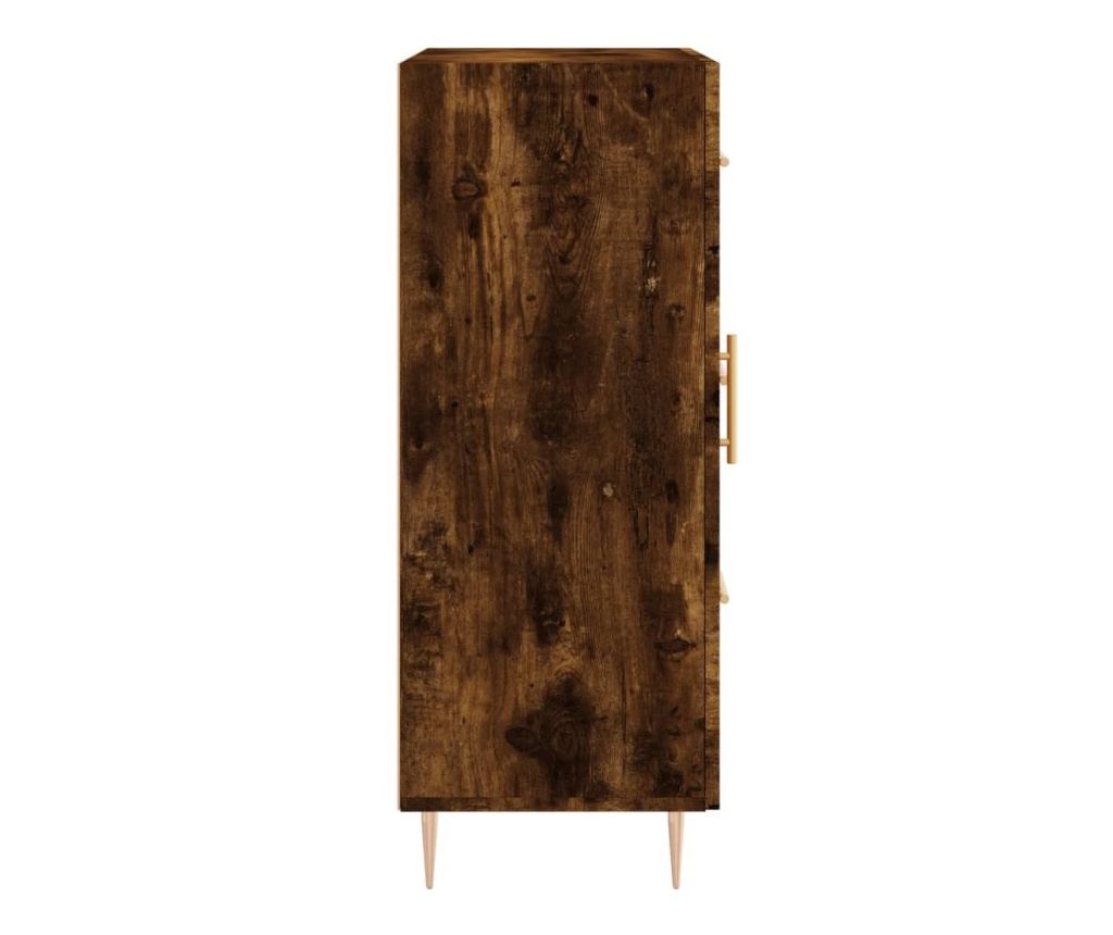 Komoda, dimljeni hrast, 69,5x34x90 cm, Konstruirano drvo - 7