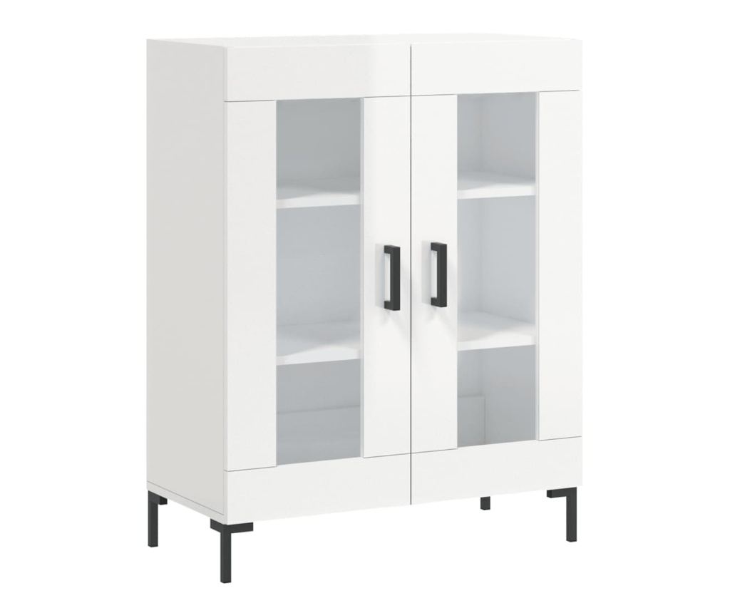 Visoka ormar, bijela visokog sjaja, 69,5x34x180 cm, kompozitno drvo - 7