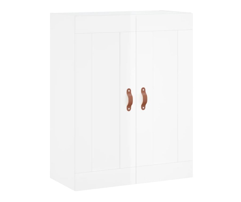 Visoka ormar, sjajno bijela, 69,5x34x180 cm, kompozitno drvo - 5