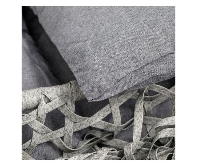 Люлка, До 130 кг, Висяща, Възглавници, Метал, Полиестер, 91x65x107 см, Сив