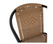 Градински стол, Плетен дизайн, Метал, Пластмаса, 54x63x76 см, Кафяв thumbnail 4
