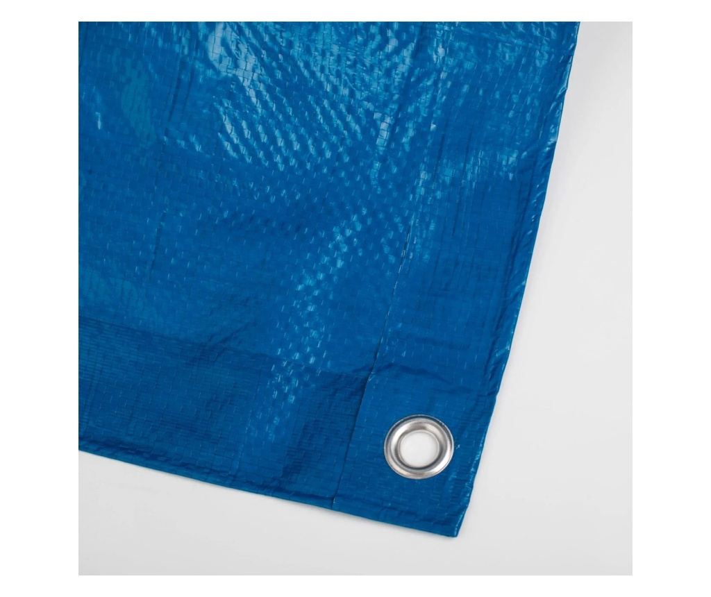 Многофункционално покривало, Универсално, Покривана площ 3 m², Въже, Халки, Полиетилен, 2x1, 5 м, Син - 2