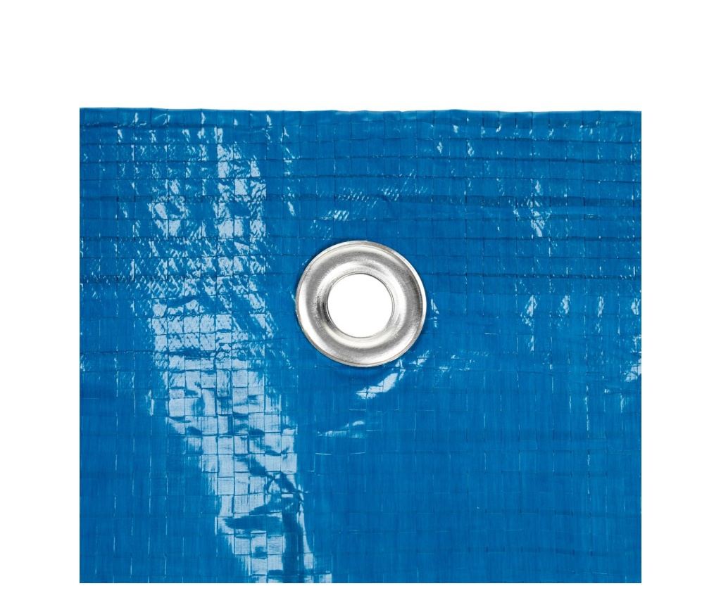 Многофункционално покривало, Универсално, Покривана площ 20 m², Въже, Халки, Полиетилен, 4x5 м, Син - 2