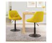 Okretne kuhinjske stolice, 2 kom, Senf žuta, Baršun