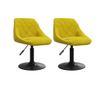 Okretne kuhinjske stolice, 2 kom, Senf žuta, Baršun